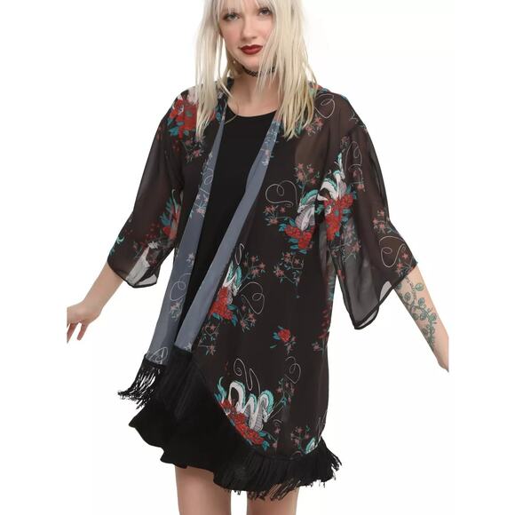 Her Universe Sweaters - Studio Ghibli Her Universe Spirited Away Haku Kimono Size Medium Fringe Sheer